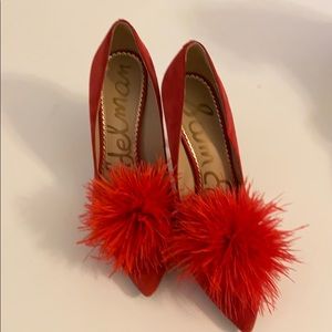 Sam Edelman Haide Heel in Red Suede